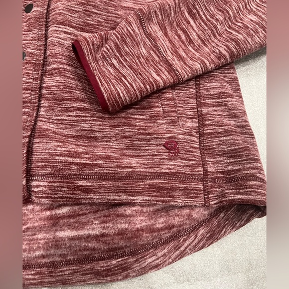 [L]Mountain Hardwear Snowpass Fleece Hoodie - Women's Marled Red - Picture 3 of 8
